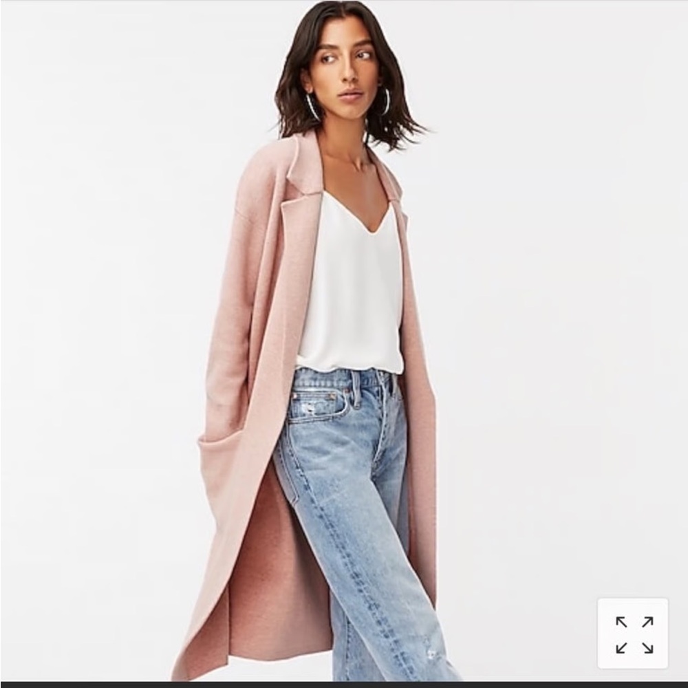 J. Crew Pink Longline Coat